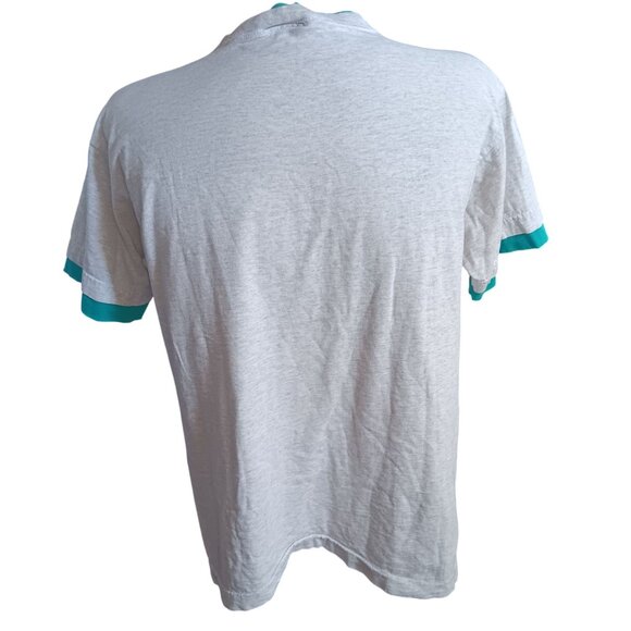 Medium Vintage T-shirt Single Stitch Morning Sun Fuchsia Flower 1980's Heather - Picture 6 of 7